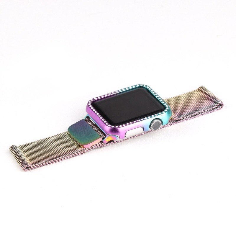 Ốp Bảo Vệ Bằng Thép Không Gỉ Cứng Cho Đồng Hồ Apple Watch series SE 6 5 4 3 2 1 38mm 42mm 40mm 44mm
