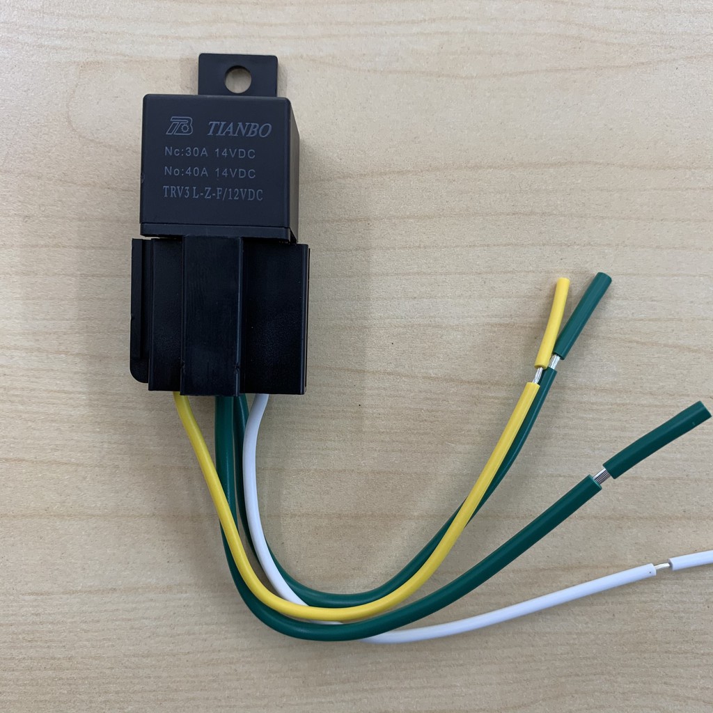 Rơ Le  TIANBO 12V 40A 5 chân có giắc cấm