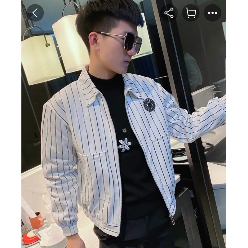 Áo khoác nam kẻ sọc