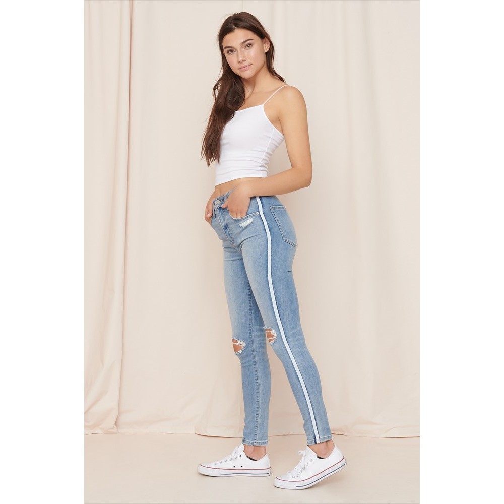 Quần jeans phối sọc Garage xuất xịn