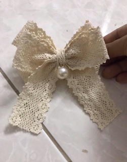 Kẹp tóc nơ ren Hàn quốc