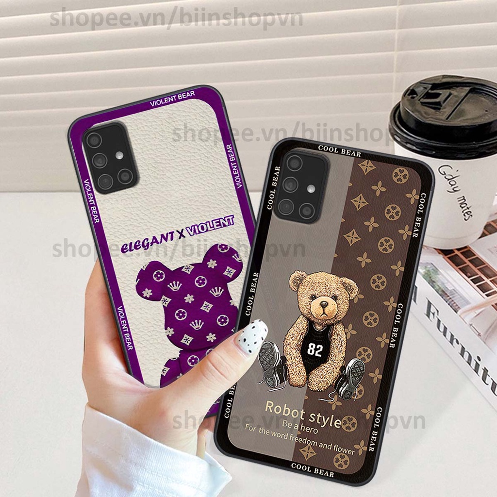 Ốp Samsung M51 hình gấu bear brick đẹp độc lạ, thời trang, cá tính