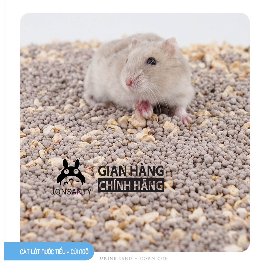 Cùi ngô lót chuồng cho hamster bọ ú chinchila thỏ rùa thú cưng nhỏ gói lớn 1kg 2.5kg cùi bắp lót chuồng hãng JONSANTY