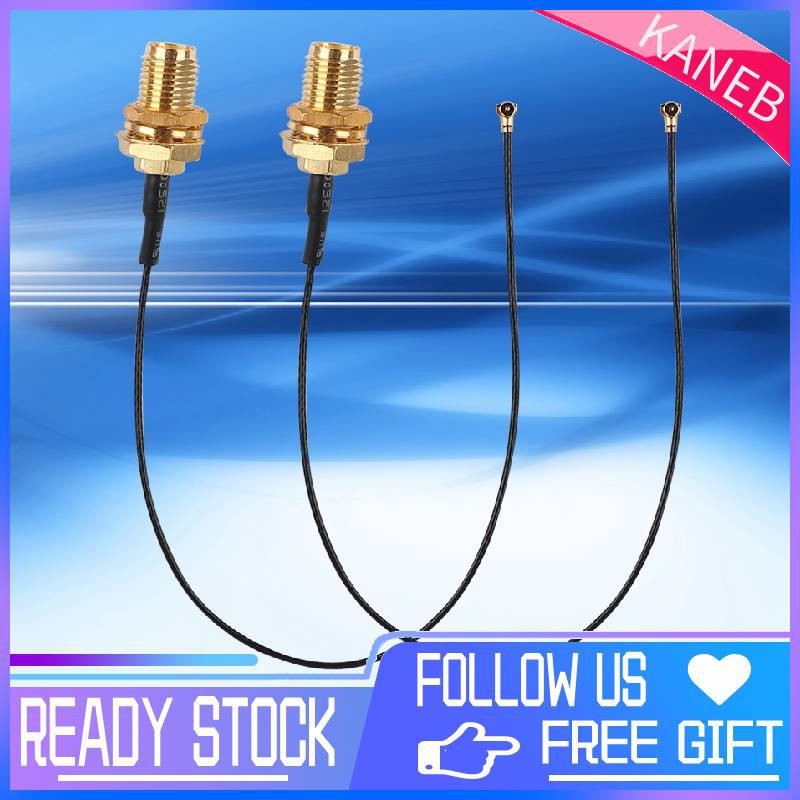 Kaneb 2 PCS RF0.81 IPEX 4 to SMA Female Cable for NGFF / M.2 WiFi External Antenna Extension Card Support Bluetoot