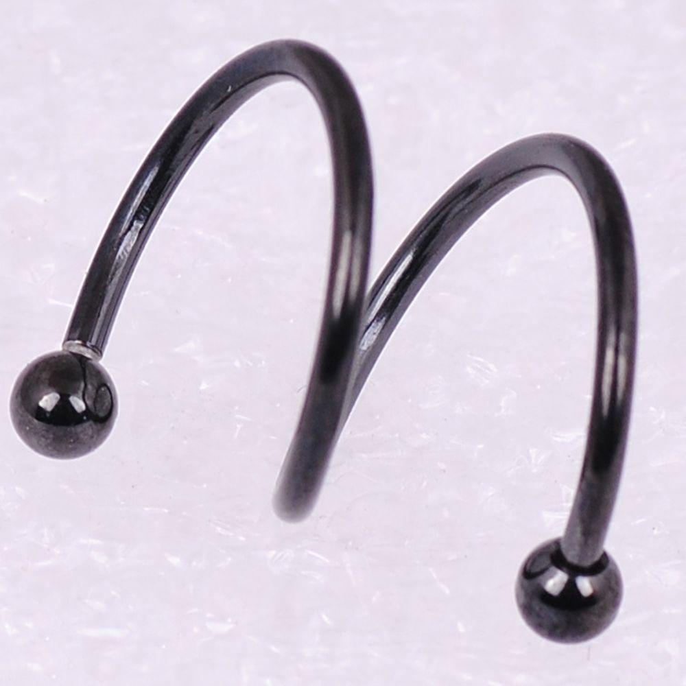 Bộ 2 Khuyên Mũi Xoắn Ốc Bằng Thép Không Gỉ Thời Trang