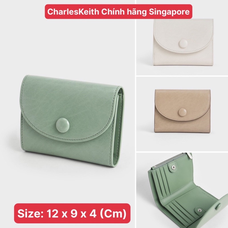 [Auth-Sing] Ví gập nữ chính hãng Charles-Keith CNK auth CK6-10840441