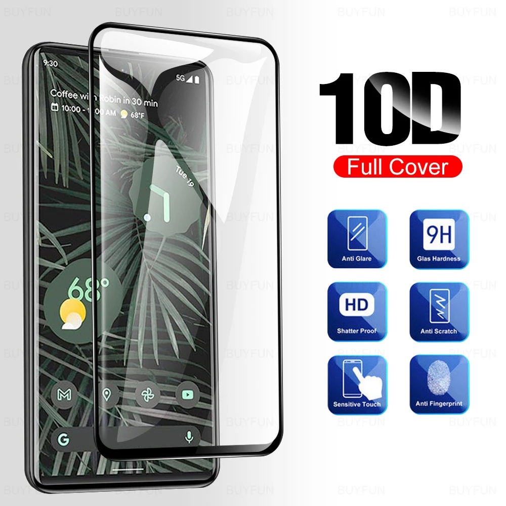 Kính cường lực bảo vệ toàn màn hình cho google pixel 7 6 pro 6a 5a 5 4 4a 3a xl 5xl 4xl kèm dụng cụ vệ sinh