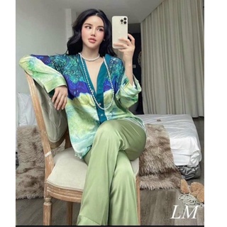 🌱bộ lụa mặc nhà ☘️đồ ngủ pijama lụa cao cấp siêu mát mềm mịn - elsa