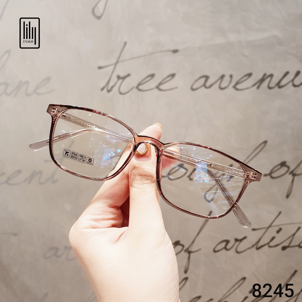 Gọng kính cận nam nữ mắt vuông Lilyeyewear gọng nhựa phù hợp nhiều khuôn mặt , nhiều màu sắc - 8245 | BigBuy360 - bigbuy360.vn