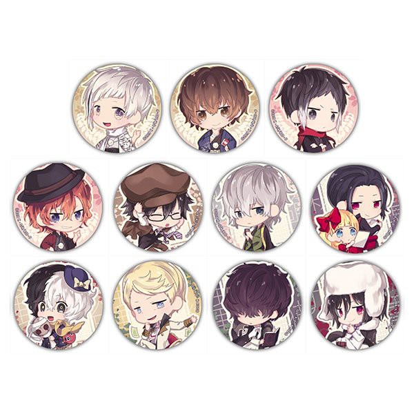 Huy hiệu cài áo in hình Bungou stray dogs Văn hào lưu lạc anime chibi dễ thương tiện lợi mẫu 1