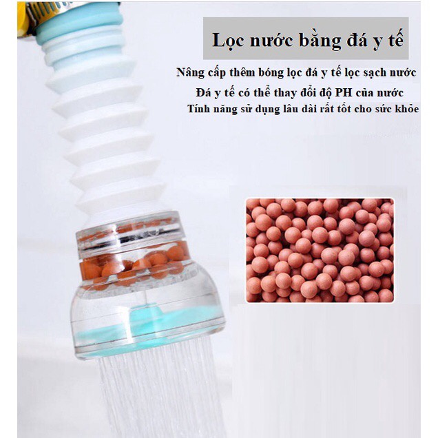 Đầu vòi lọc nước tăng áp xoay 360 độ - Dùng cho bồn rửa chén, bát