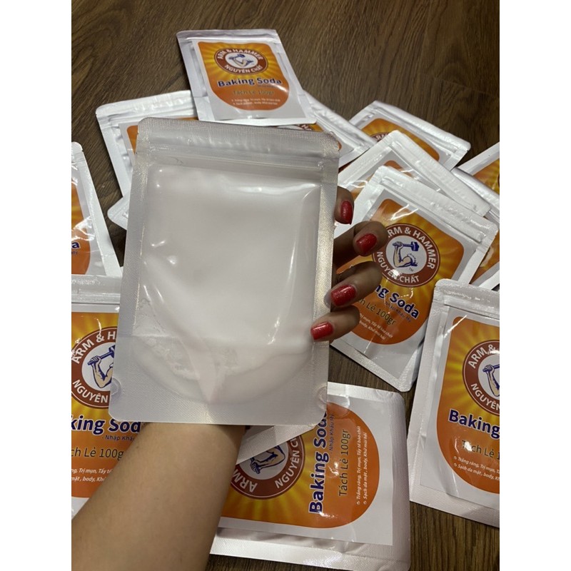 Baking soda USA đa năng: 1 goi 100g chuẩn. Hàng còn nhiều