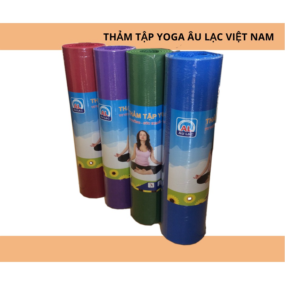 Thảm tập yoga ÂU LẠC 9 ly - Tặng túi đựng thảm thêu chính hãng