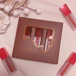 [FREE SHIP] Set Son Black Rouge Air Fit Velvet Mini Kit Chocolip ( set son Black mini )
