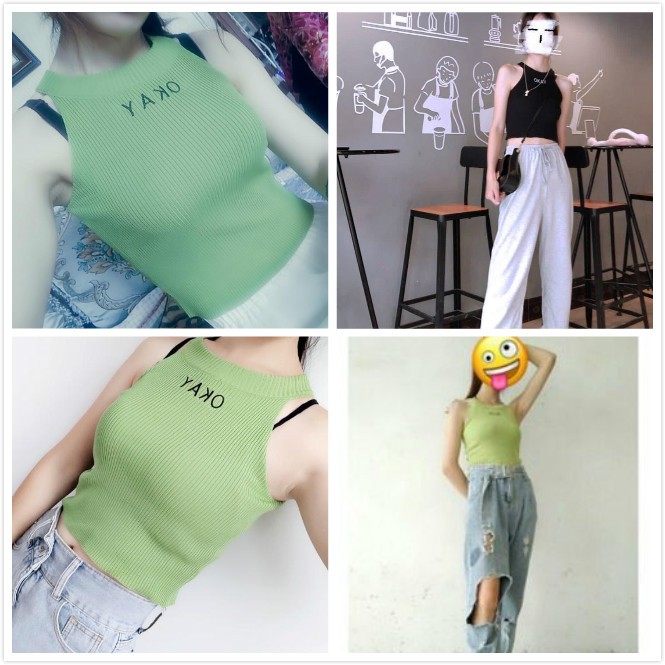 Áo dệt kim thêu chữ thời trang nữ