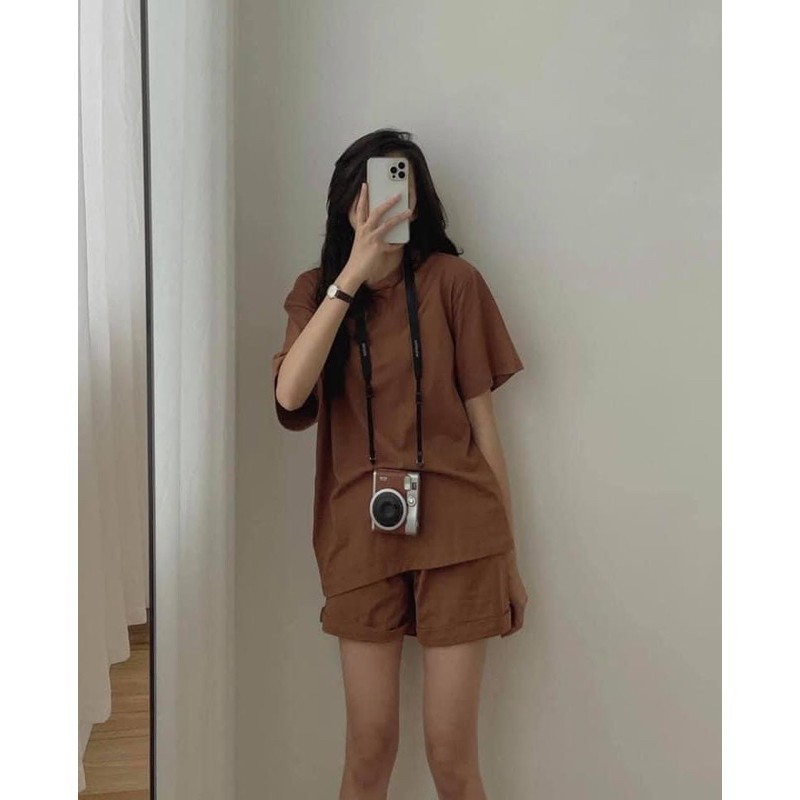 [Rẻ Vô Địch] Sét Đồ Bộ Thể Thao Đùi Trơn Phong Cách Ulzzang Unisex, Freesize Chất Thun Cotton Không Phai(Ảnh Thật)