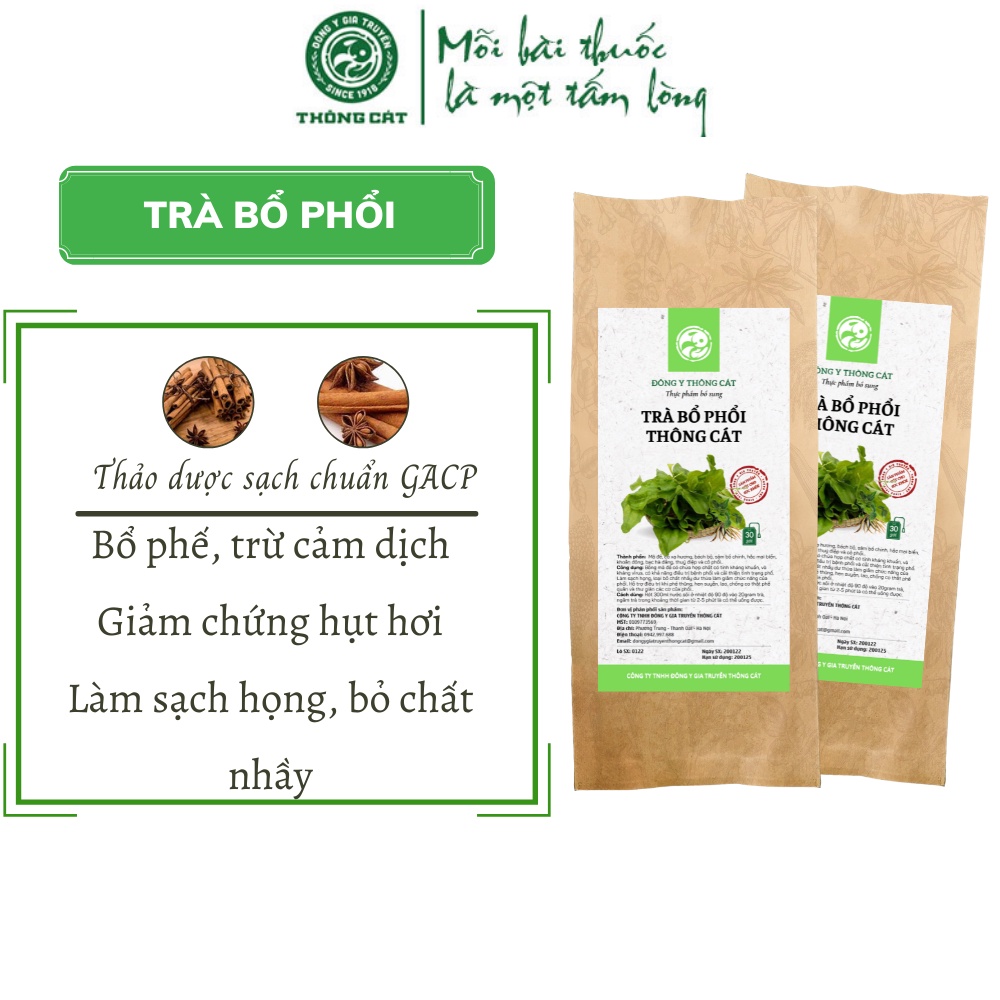 Trà bổ phổi Thông Cát HCM - Tăng cường chức năng phổi, tăng cường đề kháng, sạch họng, long đờm, suy giảm hen suyễn