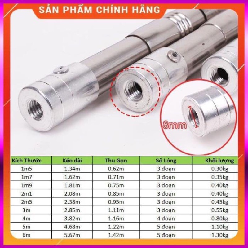 Sào bẫy chim, sào rút inox, vợt inox đa năng, bền bỉ