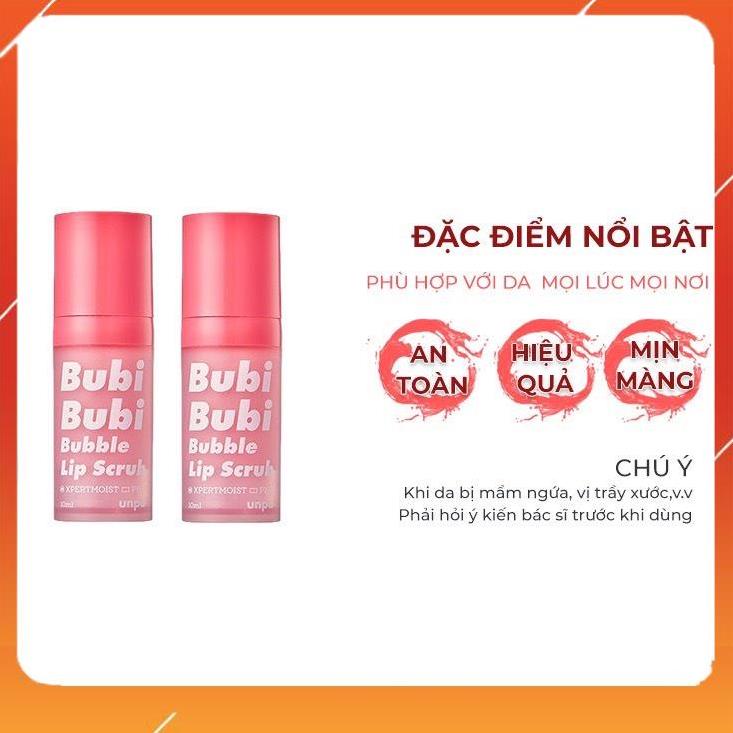 [CHÍNH HÃNG] Tẩy Da Chết Môi Sủi Bọt Bubi Bubi Bubble Lip Scrub (chính hãng)