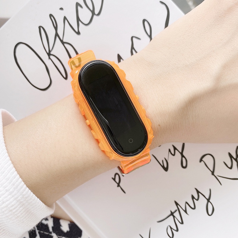 Dây Đeo Silicone Trong Suốt Cho Đồng Hồ Thông Minh xiaomi Miband 6 5 4 3 xiaomi Mi band 6/5/4/3 xiaomi band 5 xiaomi band 6