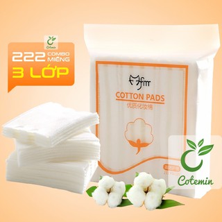 Bông tẩy trang 3 lớp Cotton Pads 222 miếng