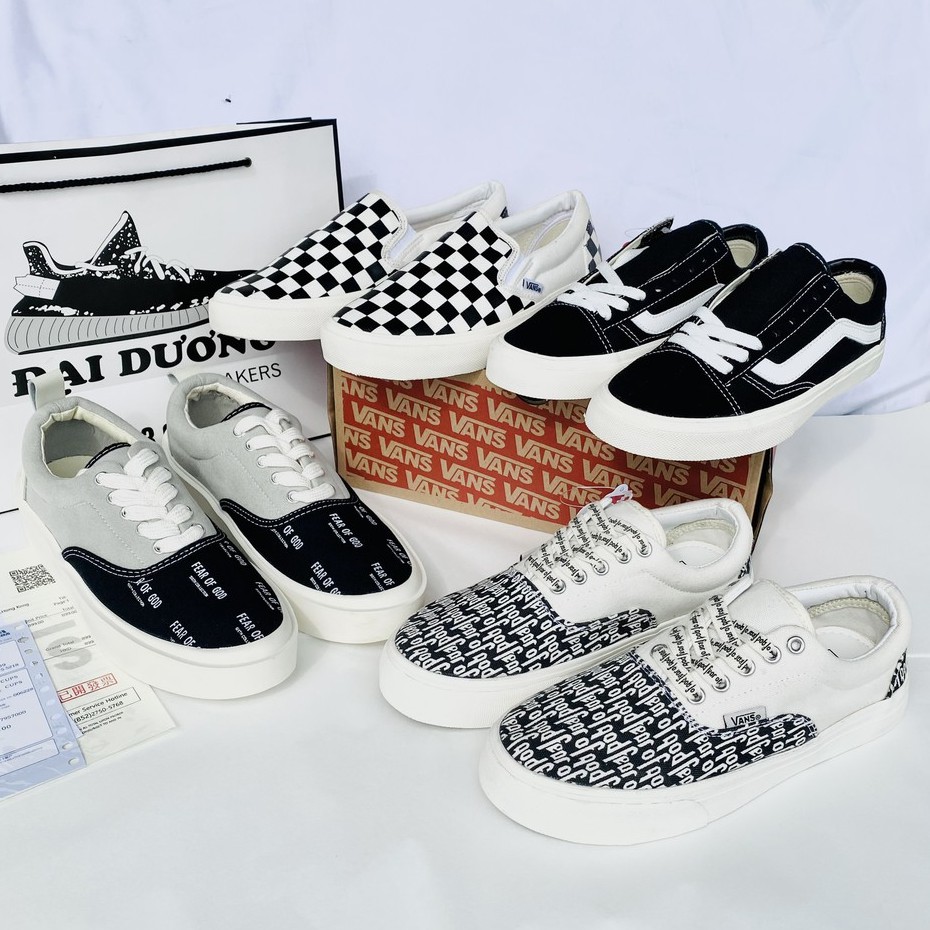 Giày thể thao sneaker Slipon 𝐕𝐀𝐍𝐒 VAULT, OLD, CARO,FOG ⚡ Full Box Bill⚡ Giày thể thao nam nữ 2021 cao cấp