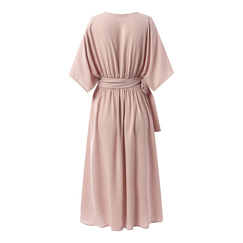 Váy dài ZANZEA tay lửng cổ chữ V thời trang Hàn Quốc cho nữ