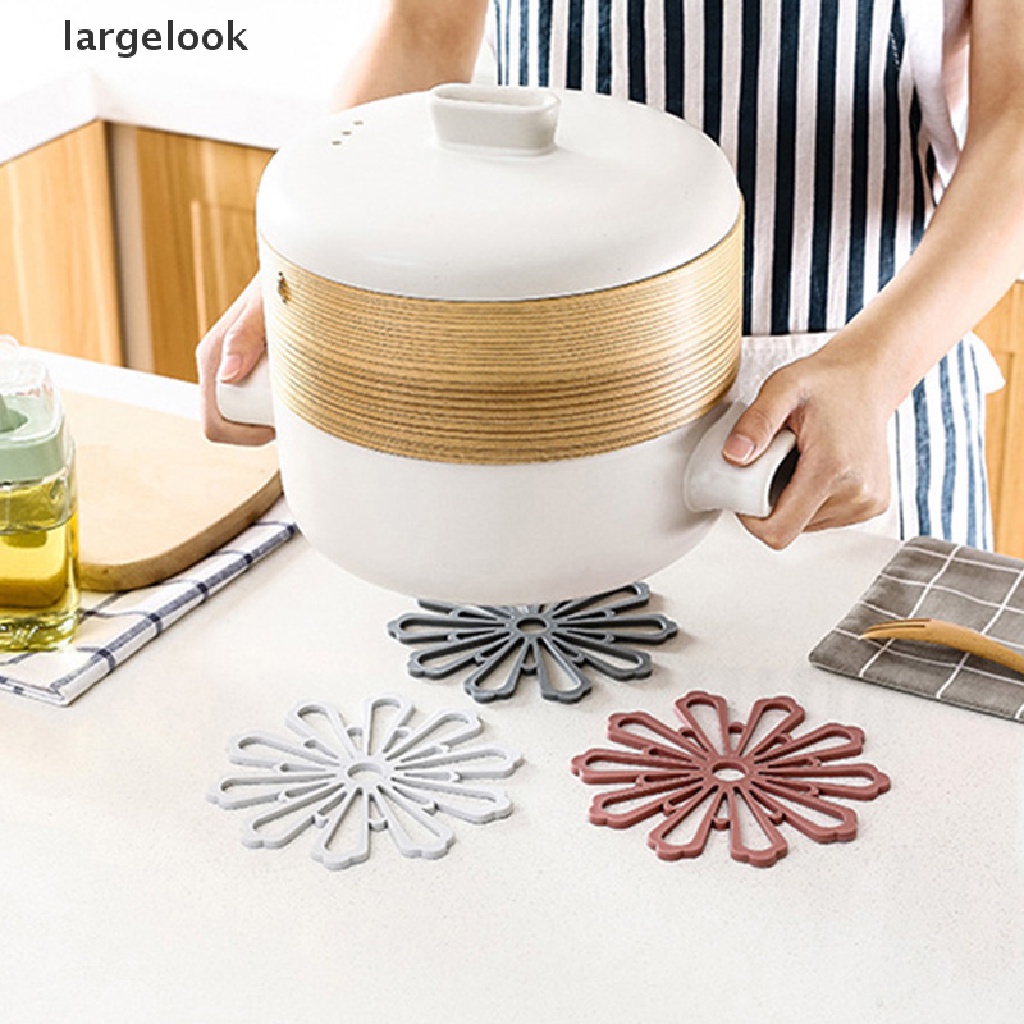 Đế Lót Nồi / Lót Nồi Bằng Cao Su Cách Nhiệt Thiết Kế Đục Lỗ Tiện Dụng ♨Nóng Bỏng