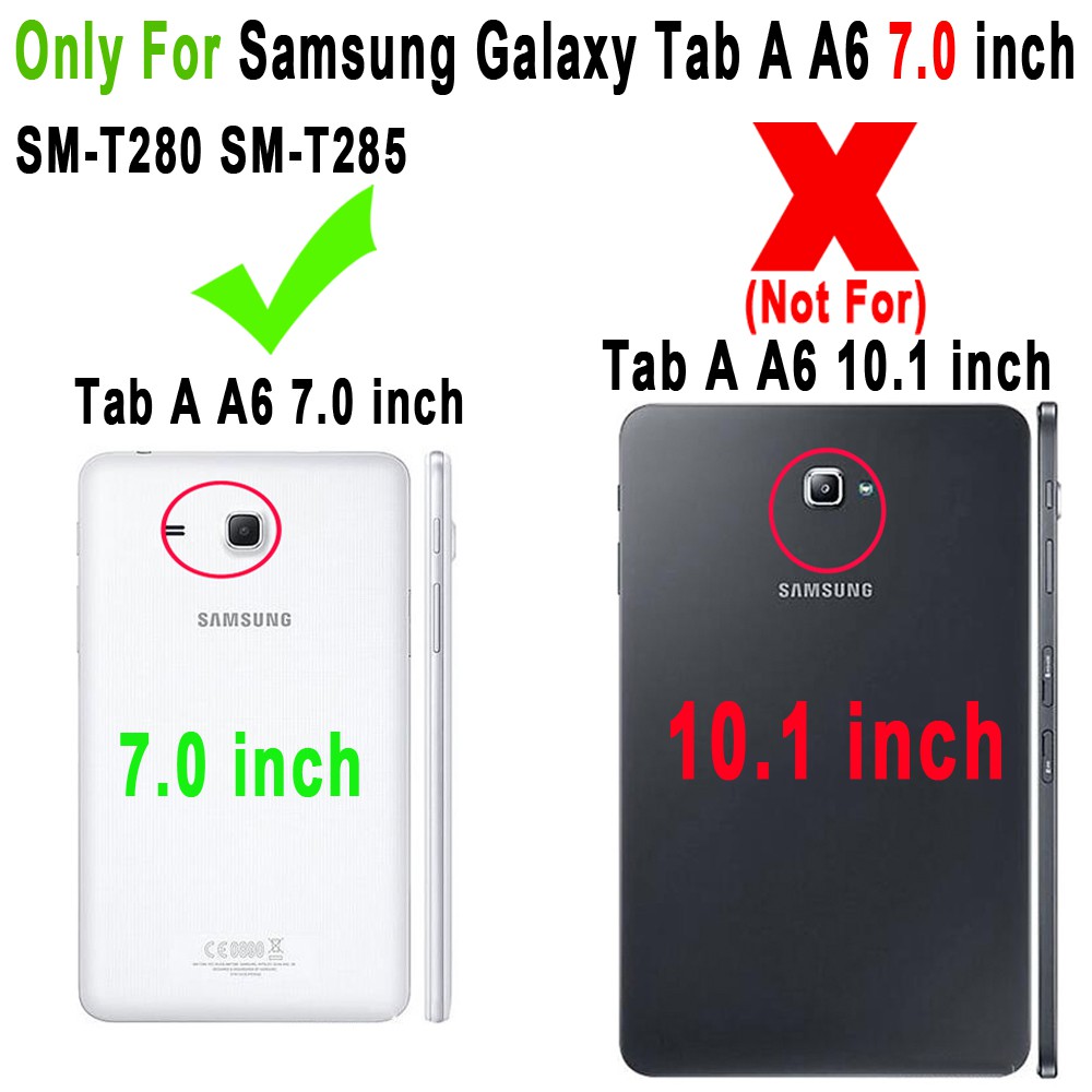 Samsung Galaxy Tab A 2016 7.0 T280 T285 Bao da lật hình Unicorn dễ thương Bao da giá đỡ có thể gập lại ba lần