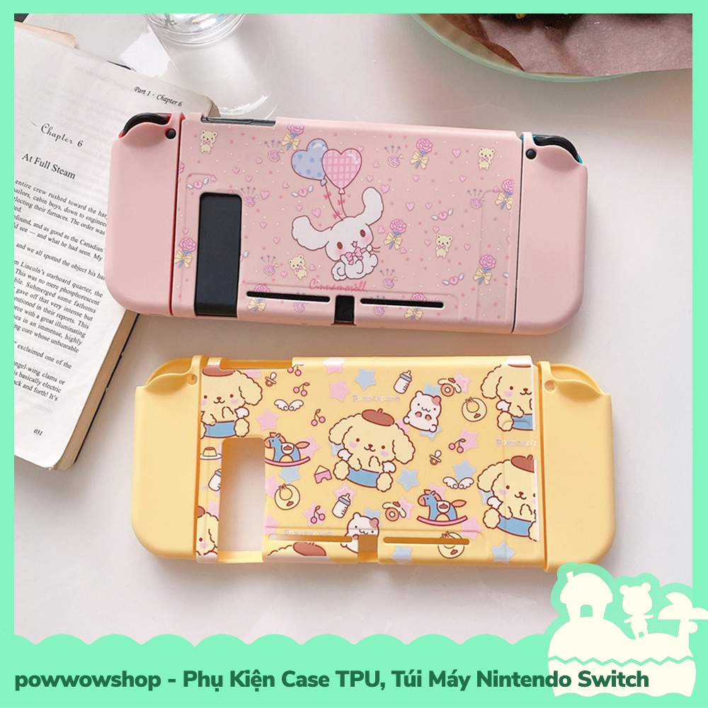 [Sẵn VN - Hỏa Tốc] Set Phụ Kiện Case Ốp TPU Dẻo, Túi Máy Cho Máy Game Cầm Tay Nintendo Switch Sanrio Cinnamoroll &amp; Purin