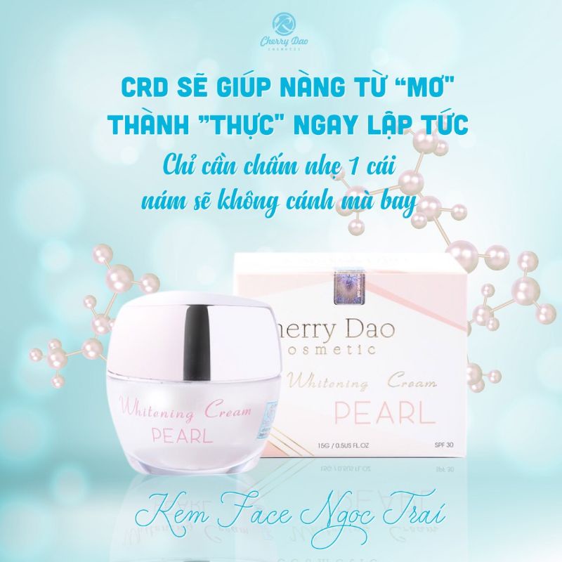 Kem face cherry đào dưỡng trắng da giảm thâm nám tàn nhang có độ maskup cho da thoa thấm hết vào da