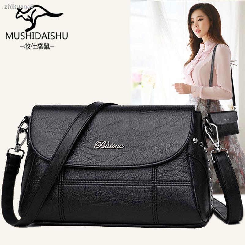 Túi Boutique Girls  2021 Túi xách nữ họa tiết da thật Túi đeo chéo một vai Phiên bản Hàn Quốc Túi mẹ trung niên thời trang