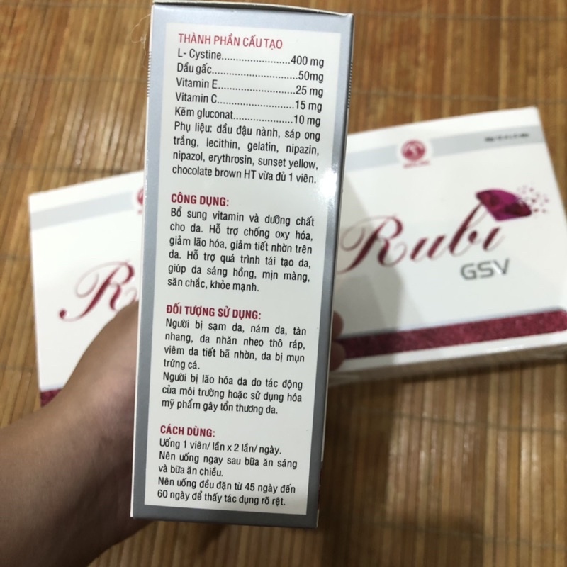 RUBY GSV Viên uống hỗ trợ làm đẹp da | Thế Giới Skin Care