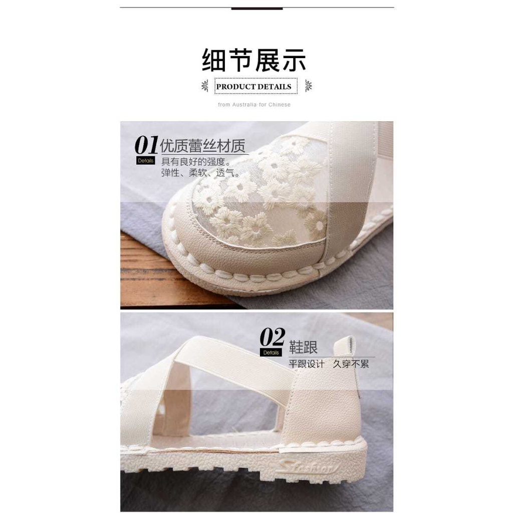 Dép xăng đan Sandal Đế Bằng Thiết Kế Mới Xinh Xắn Thời Trang