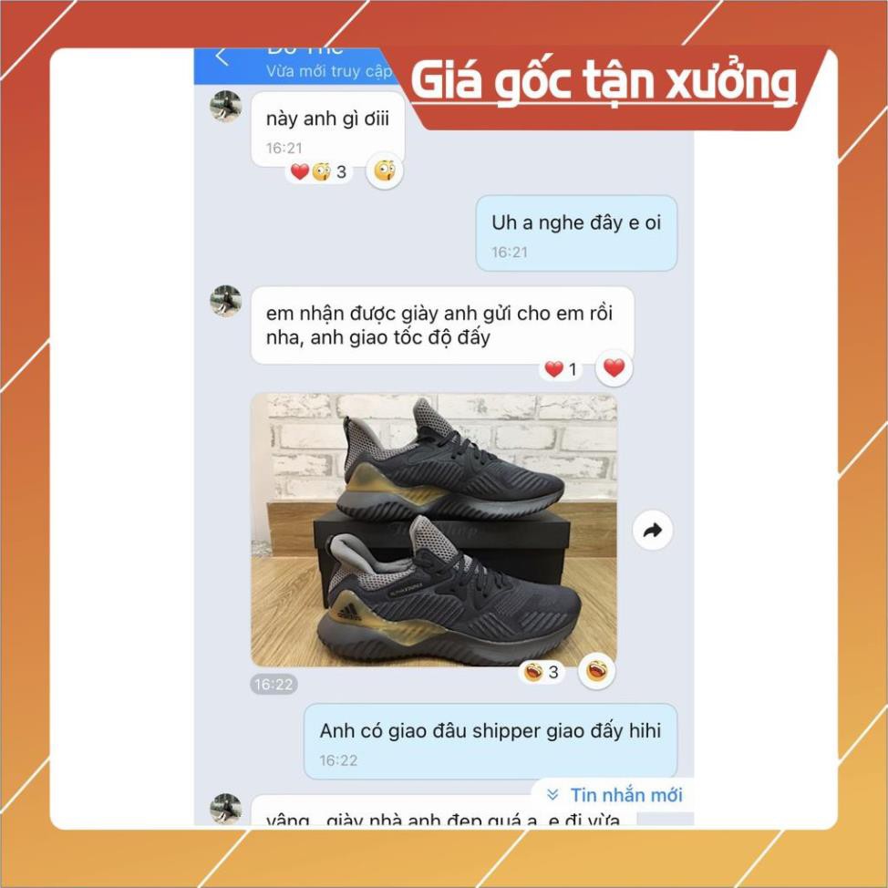 [FreeShip+Giá Hủy Diệt] Giầy Alphabounce xịn sò Full phụ kiện, Giày thể thao nam nữ Sneaker Alphabounce đen vàng