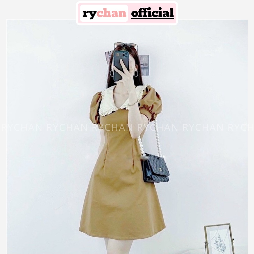 Đầm Váy Nữ Dự Tiệc Dáng Ngắn Cổ Bèo Trắng Tay Phồng Chiết Eo Cực Nữ Tính Tôn Dáng[ẢNH THẬT CUỐI] - DX9877