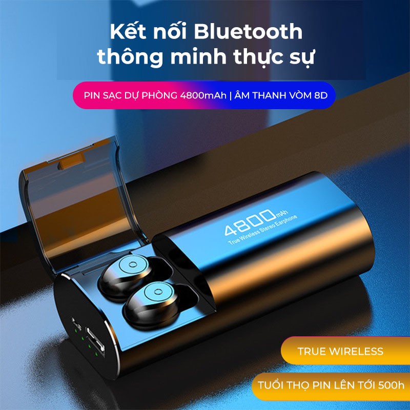 Tai nghe không dây s11 chơi game, nghe nhạc KIÊM PIN SẠC DỰ PHÒNG dung lượng cao, kết nối Bluetooth 5.0