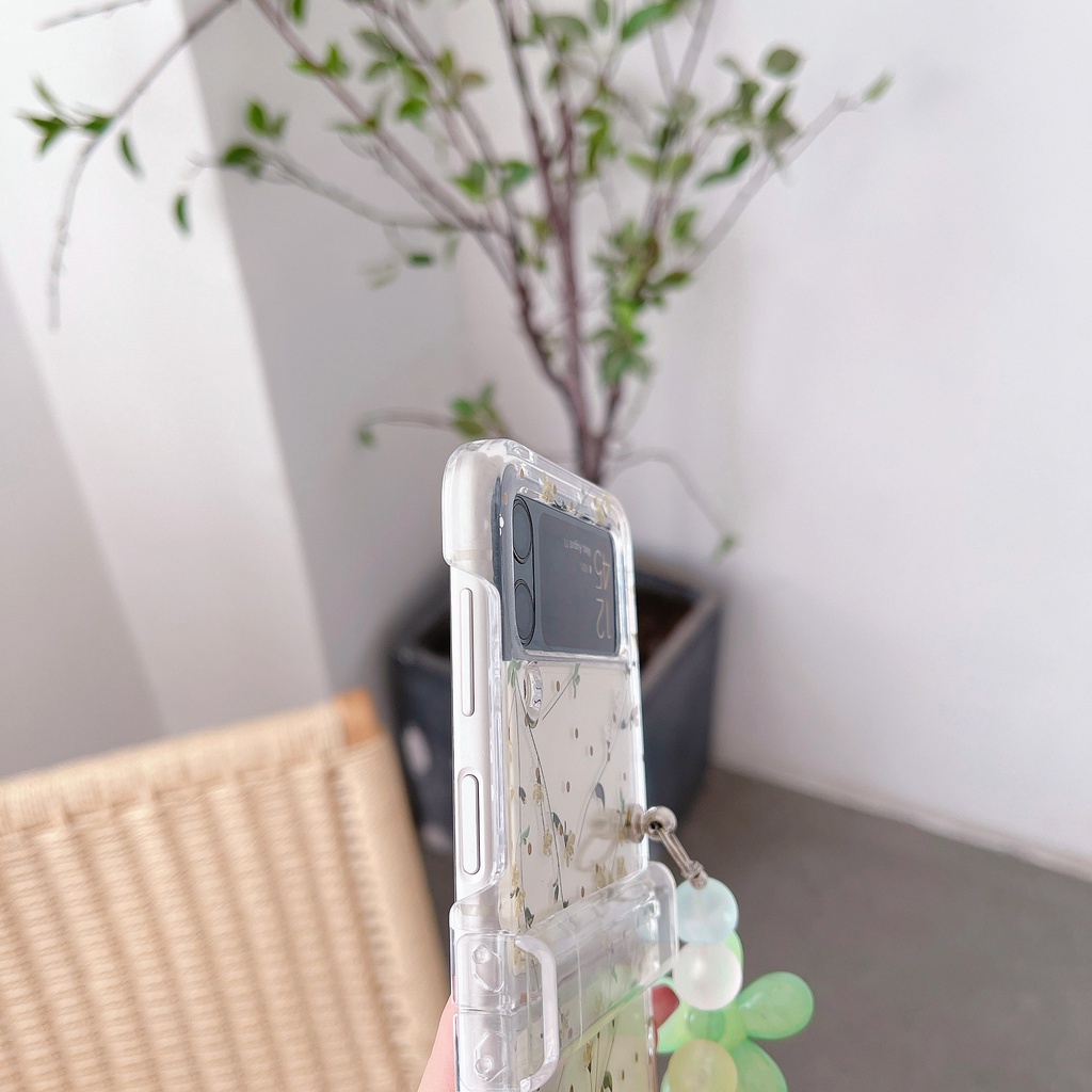Ốp Điện Thoại PC Cứng Chống Sốc Họa Tiết Hoa Bướm Cho Samsung z Flip 3 5G Galaxy z Flip 3