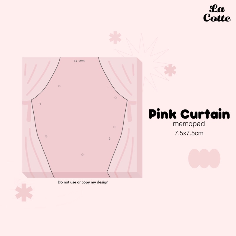 La Cotte | Pink Curtain giấy nhớ memopad 🎀
