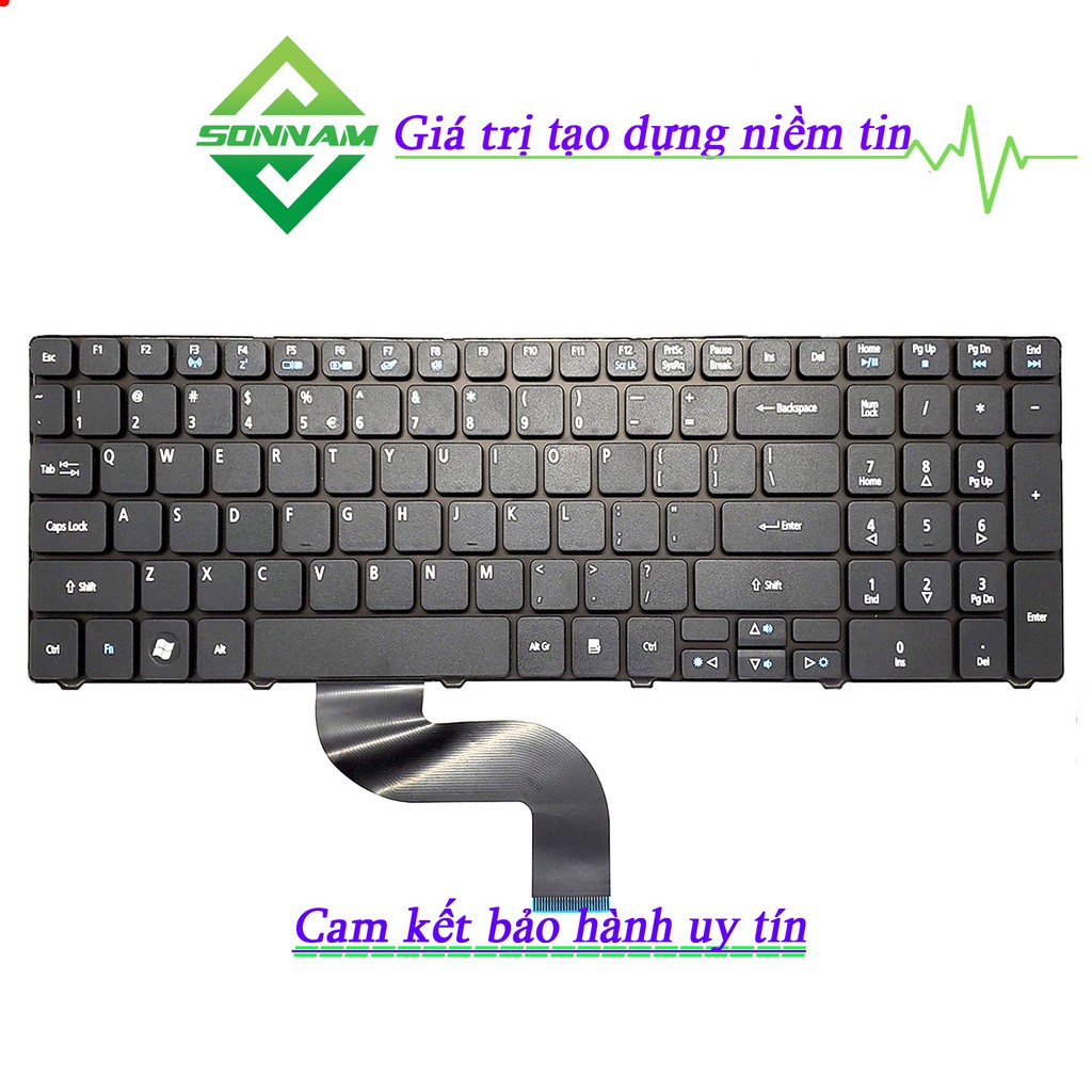 Bàn Phím Laptop Acer 5810, 5820, 5810T, 5820T, 5810TG, 5820TG - Bảo Hành Đổi Mới 9 Tháng