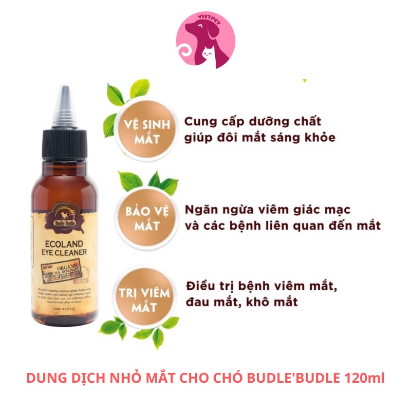 DUNG DỊCH NHỎ MẮT CHO CHÓ BUDLE'BUDLE