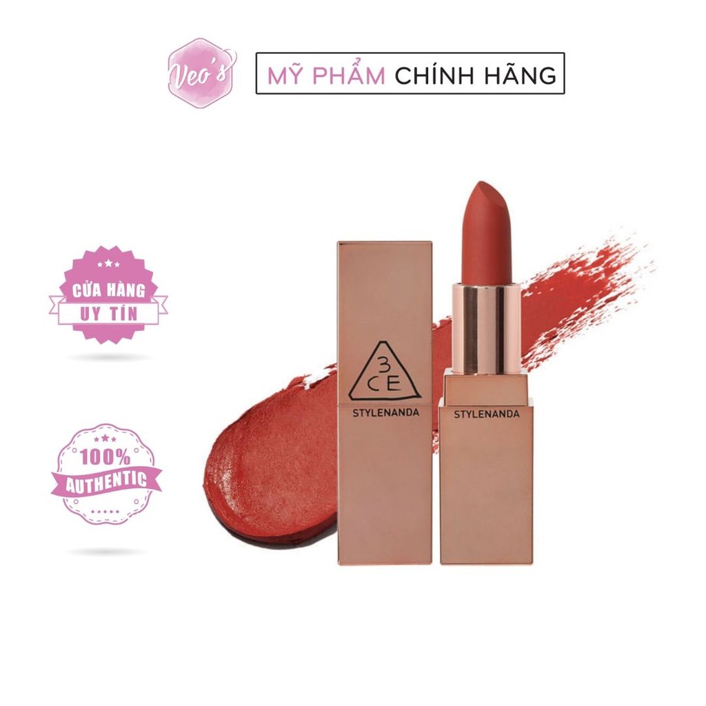 Son thỏi mịn lì 3CE Matte Lip Color x Lily Maymac (vỏ vàng)