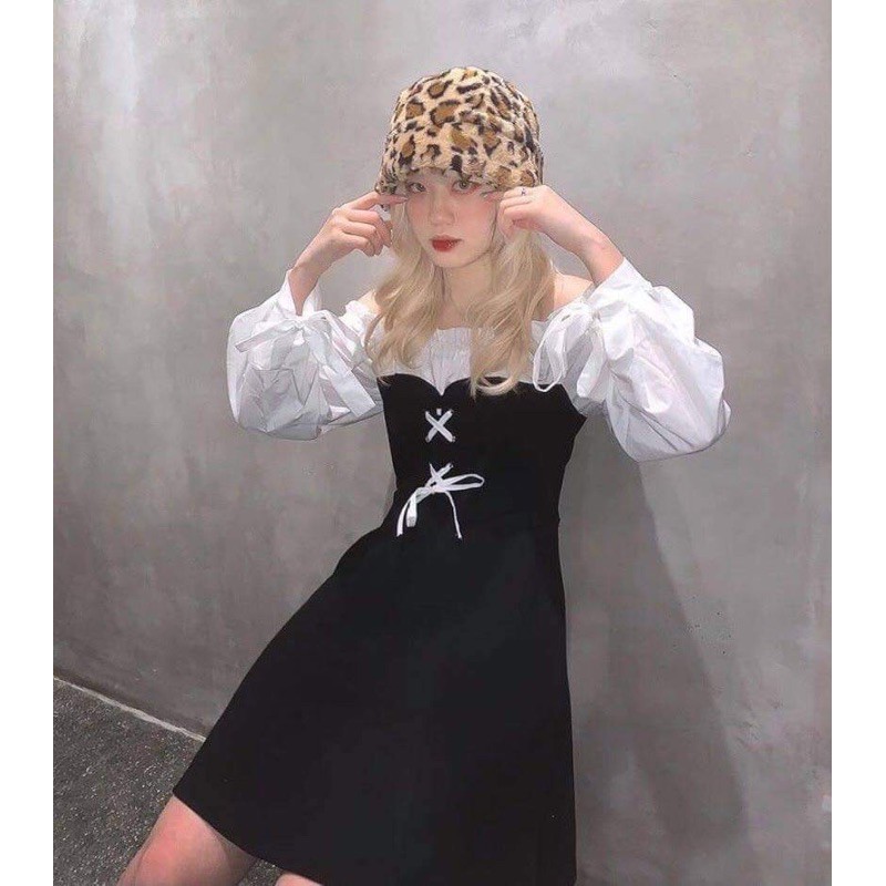 FERY DRESS - ĐẦM TRỄ VAI PHỐI TRẮNG ĐAN DÂY NGỰC | BigBuy360 - bigbuy360.vn