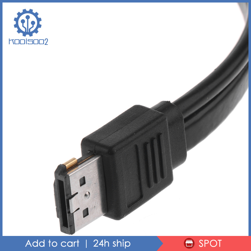 1.5ft eSATA to SATA 22Pin Data USB Powered Cable Hard Disk Drive Adapter