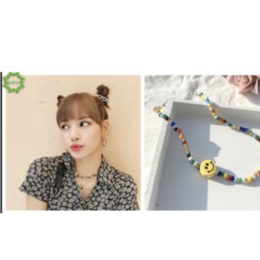 Vòng cổ mặt cười Lisa - vòng cổ nhóm BlackPink -Vòng cổ Handmade