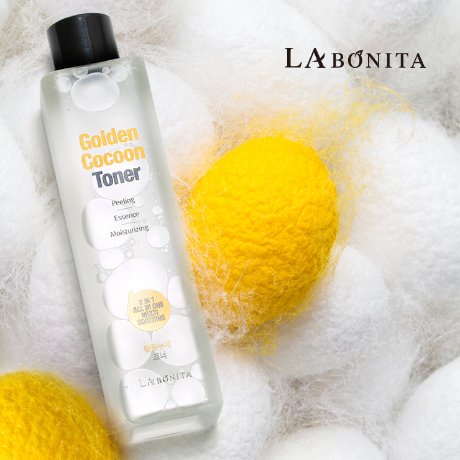 Nước Hoa Hồng Làm Sạch, Cân Bằng, Dưỡng Ẩm Da - LA BONITA Golden Cocoon Toner 340ml