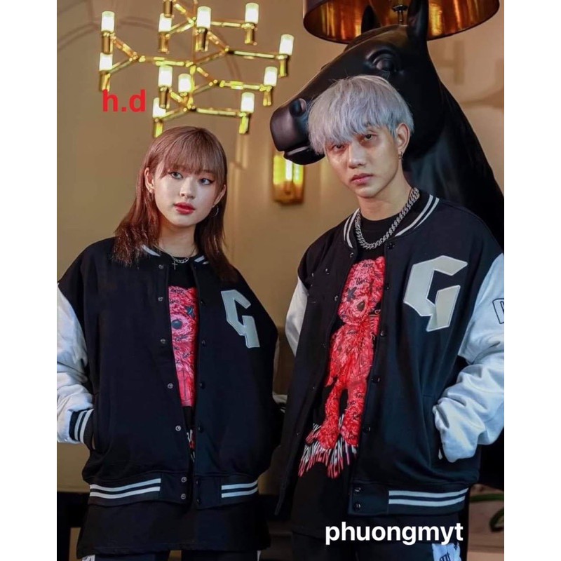 Áo gió BOMBER G chữ trắng HĐ12