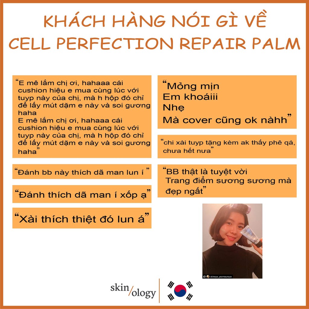 KEM NỀN TRANG ĐIỂM CELL PERFECTION REPAIR PALM CHE KHUYẾT ĐIỂM CAO DR. LAB DƯỢC MỸ PHẨM HÀN QUỐC DA NHẠY CẢM | BigBuy360 - bigbuy360.vn