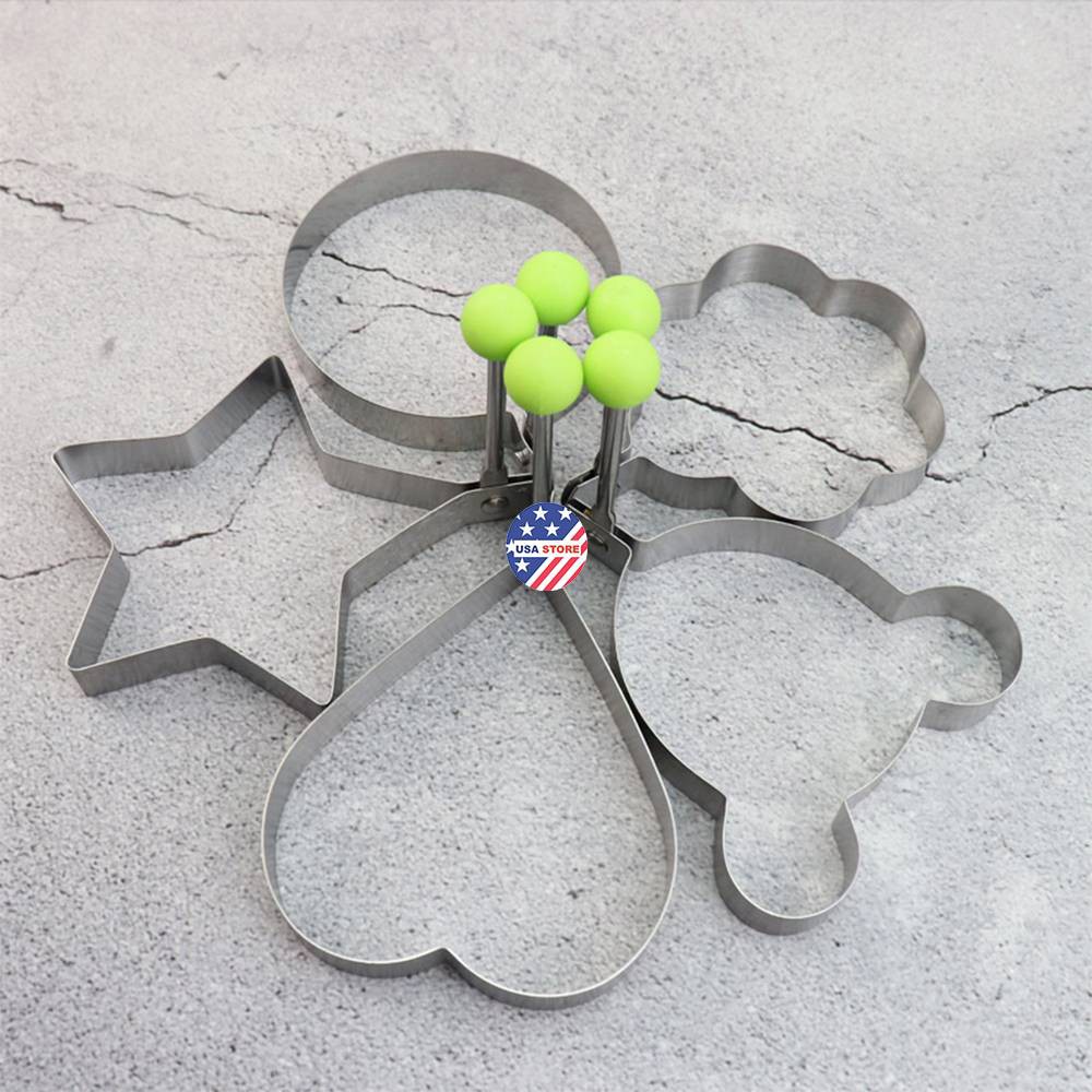 [Tổng Kho Sỉ] [Chọn Hình] Khuôn Rán Trứng Ốp La, Bánh - Khay Chiên Tạo Nhiều Hình Cute Có Núm Cầm