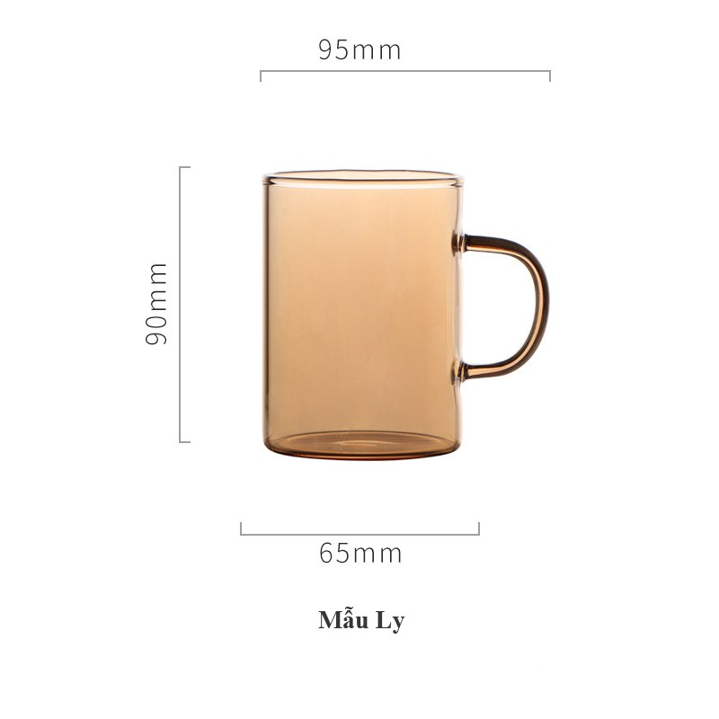 Bình Nước Thủy Tinh 1500ml Nắp Gỗ Màu Hổ Phách Trong Suốt Sang Trọng